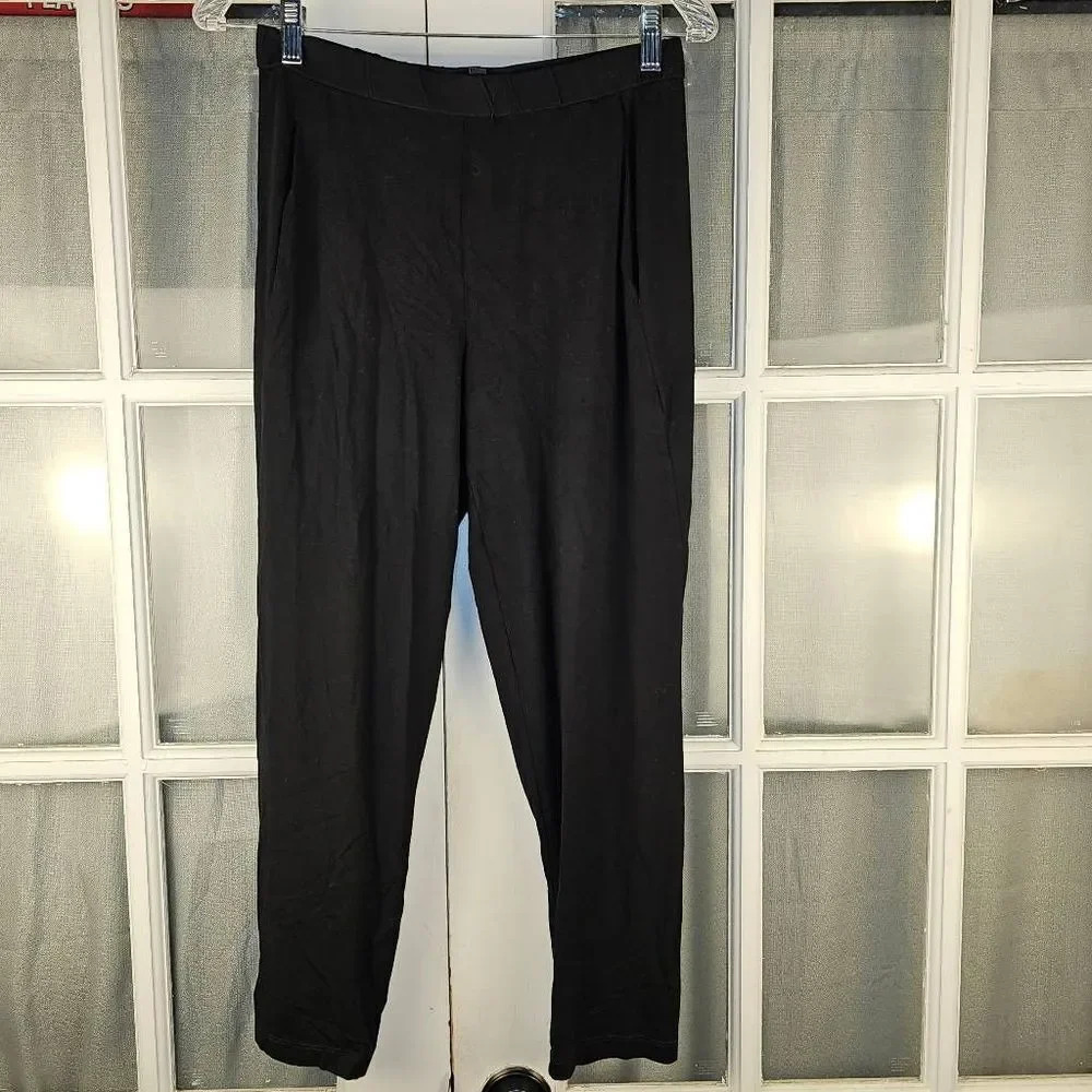 Eileen Fisher Petite Womens‎ Black Stretch Pants PS Petite Small